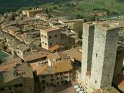San Gimignano - pohled z v�e na m�sto.