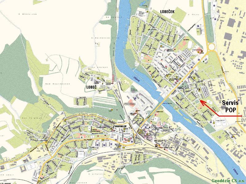 mapa Kralup